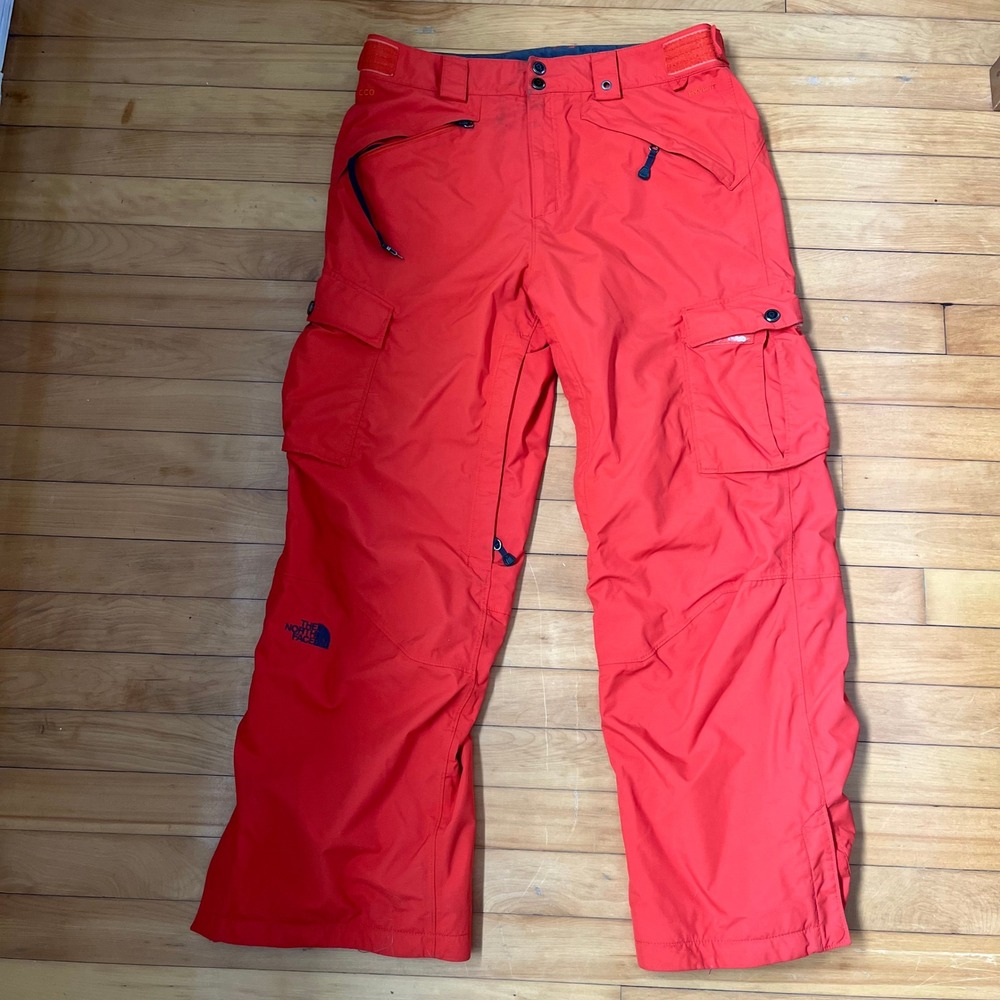 The North Face HyVent Cryptic Mens Red Ski Snowboard Cargo Pants Medium M 34x31